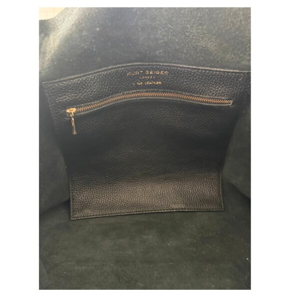 Kurt Keiger Black Pebbled Leather Shopper Tote - Picture 4 of 6